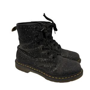 Dr Martens Boots Black Glitter 1460 Farrah